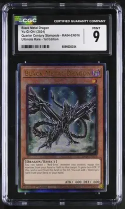 Black Metal Dragon *CGC 9* POP 1 *Ultimate Rare* RA04-EN016 * Yugioh - Image 1