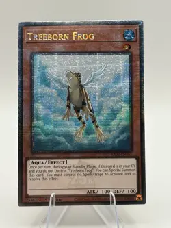 Treeborn Frog 1st Edition Quarter Century Secret Rare NM RA03-EN161 Yu-Gi-Oh - Image 1
