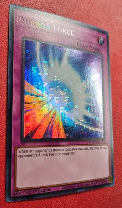 1x Yu-Gi-Oh! Mirror Force - MAMA-EN115 - Secret Pharaoh Rare - 1st Edition - NM - Image 2