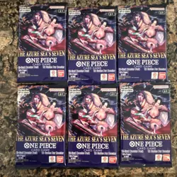 Bandai Namco One Piece Card Game The Azure Sea's Seven 6 Booster Packs English - Image 1