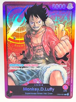 Monkey.D.Luffy ST01-001 Pre-Errata Starter Deck 1 Straw Hat Crew Foil - Image 1