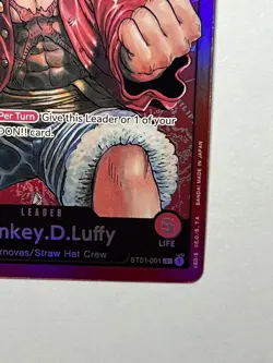 Monkey.D.Luffy ST01-001 Pre-Errata Starter Deck 1 Straw Hat Crew Foil - Image 5