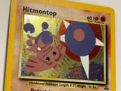 Vintage 2001 Pokemon TCG Neo Discovery HITMONTOP HOLO Rare 3/75 LP Eng., Unltd - Image 3