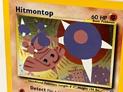 Vintage 2001 Pokemon TCG Neo Discovery HITMONTOP HOLO Rare 3/75 LP Eng., Unltd - Image 4