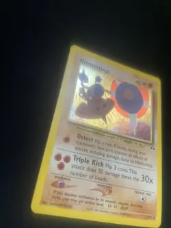 Pokemon TCG Hitmontop Neo Discovery Holo Card 3/75 Unlimited Rare - Image 2