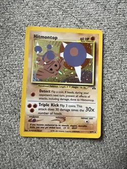 Pokemon TCG Hitmontop Neo Discovery Holo Card 3/75 - Image 1