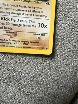 Pokemon TCG Hitmontop Neo Discovery Holo Card 3/75 - Image 3