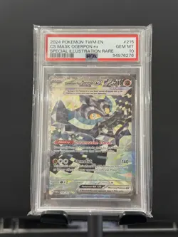 Pokemon PSA 10 GEM Cornerstone Mask Ogerpon ex 215/167 TWM FA Holo - Image 1
