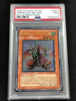 Yugioh 2006 Harpie's Pet baby Dragon 1st EOJ-EN013 PSA 9 Ultimate Rare - Image 1