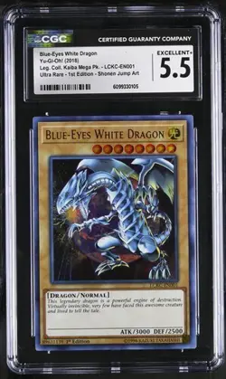 Blue-Eyes White Dragon *CGC 5.5* POP 2 *Ultra Rare* LCKC-EN001 * Yugioh - Image 1