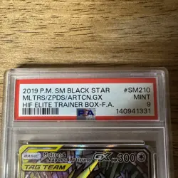 PSA 9 2019 Moltres Zapdos Articuno GX SM210 Full Art SM Black Star Promo - Image 2