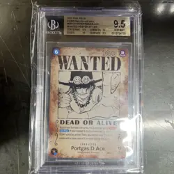 Portgas.D.Ace (SP) OP13 *ERROR* Wanted Poster One Piece English BGS 9.5 Gem Mint - Image 1
