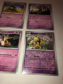 Lot of 4 Abra and Kadabra Pokemon Cards - Image 2