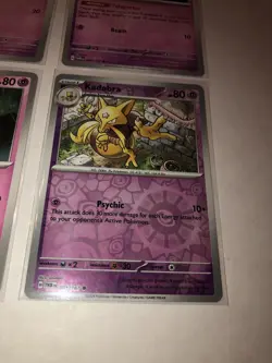 Lot of 4 Abra and Kadabra Pokemon Cards - Image 3