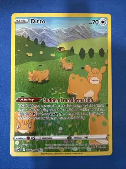 Pokemon TCG Ditto Crown Zenith Galarian Gallery Card GG22/GG70 NM Condition A - Image 1