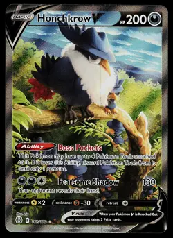 Pokemon Card - Honchkrow V Brilliant Stars 162/172 Alternate Full Art - Image 1
