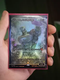 Leonardo, Cutting Edge Full Art Foil Magic The Gathering TMNT - Image 1