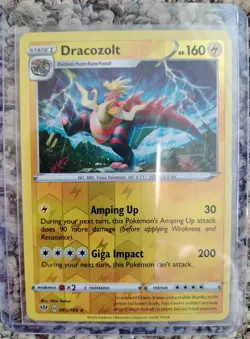Dracozolt Reverse Holo 065/189 Nm English Pokemon card tcg Darkness ablaze - Image 3
