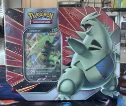 Pokemon TCG Tyranitar V Strikers Factory New Sealed 5-Pack Tin (Evolving Skies) - Image 1