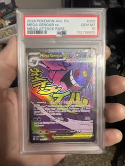 2026 POKEMON ASCENDED HEROES MEGA ATTACK RARE #269 MEGA GENGAR EX PSA 10 - Image 1