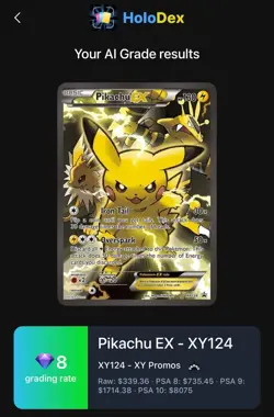 Pikachu EX XY124 Promo XY Alternate Art Pokemon LP+ - Image 4