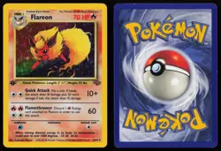Flareon 3/64 1st Edition Holo Rare Jungle Pokemon English LP - Image 3