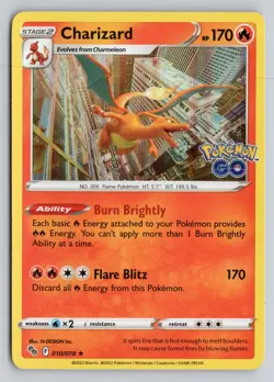 CHARIZARD 010/078 HOLO RARE POKEMON GO POKEMON HOLO NM - Image 1