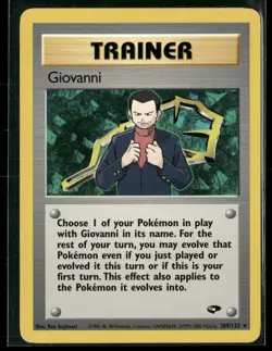 Giovanni 104/132 Rare Gym Challenge Pokemon Heavily Played - Image 1