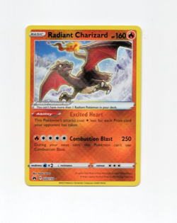 Pokemon Sword & Shield Crown Zenith RADIANT CHARIZARD 020/159 Holo Card MINT-NM - Image 1