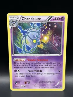 Chandelure 50/114 (Holo) - Pokemon Steam Siege Card - DMG - Image 1