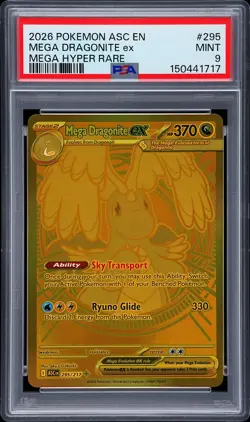 2026 POKEMON ASC EN-ASCENDED HEROES MEGA HYPER RARE #295 MEGA DRAGONITE EX PSA 9 - Image 1