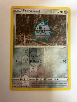 Ferroseed 130/202 Common Sword & Shield Pokemon Reverse Holo Near Mint - Image 1