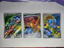 Pokemon 30th First Partner Promos Set Charmander Squirtle Bulbasaur 037 038 039 - Image 1