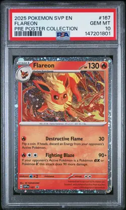 PSA 10 - 2025 POKEMON SVP EN-SV BLACK STAR PROMO 167 FLAREON - Image 1