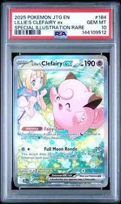 SEQUENTIAL PSA 10 LILLIE'S CLEFAIRY EX 184 LILLIE'S DETERMINATION 184 POKEMON - Image 2