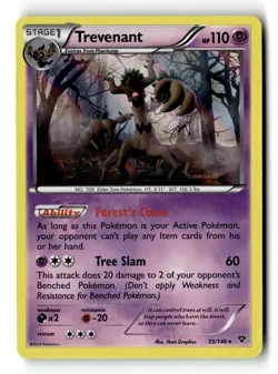 Pokemon Card Trevenant Holo LP XY Base Set 55/146 - Image 1