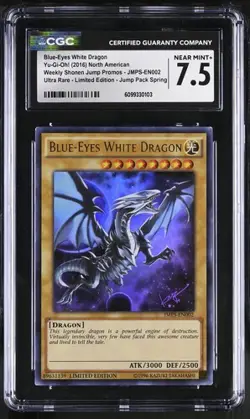 Blue-Eyes White Dragon *CGC 7.5* POP 1 *Ultra Rare* JMPS-EN002 * Yugioh - Image 1