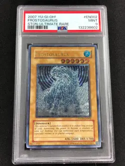 Yugioh 2007 Frostosaurus STON-EN002 PSA 9 Ultimate Rare - Image 1
