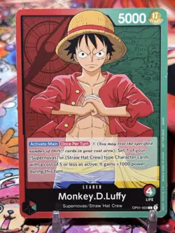 MONKEY D LUFFY - One Piece OP01-003 - ALPHA Demo Deck Pre-Errata “Not for Sale” - Image 1