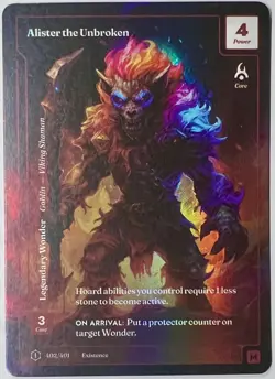 Wonders Of The First - Alister the Unbroken FF MYTHIC LEGENDARY Wonder! - Image 1