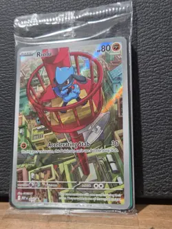 Pokemon Riolu 010 Illustration Rare Mega Evolutions Black Star Promo SEALED - Image 3