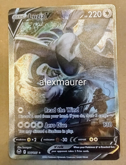 Pokemon Lugia V Alternate Full Art Foil Silver Tempest 186/195 Card Ultra Rare - Image 1