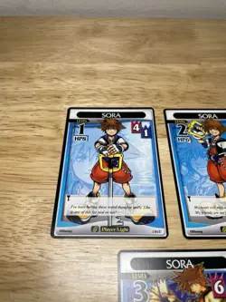 ( 3 ) KINGDOM HEARTS TCG Disney Cards SORA Level 1, 2 & 3 - 1/91U, 2/91U & 3/91U - Image 2