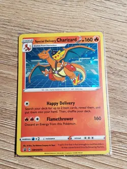Pokemon TCG Special Delivery Charizard SWSH075 Holo Promo Card Sealed - Image 1