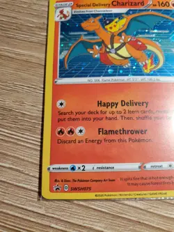 Pokemon TCG Special Delivery Charizard SWSH075 Holo Promo Card Sealed - Image 5