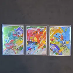 Pokemon Bulbasaur 037 Charmander 038 Squirtle 039 MEP Holo Basic Cards Lot - Image 1