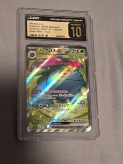 CGC 10 Pristine Venusaur ex 184/165 SR 151 sv2a Pokemon Card - Image 1