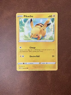 Pokemon Card Pikachu Sword & Shield Base Set 065/202 M/NM - Image 1