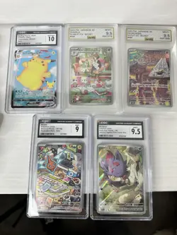 Pokemon Card Lot (5) TCG Surfing Pikachu Drowzee Rotom N’s Zorua Kirlia AGS CGC - Image 1