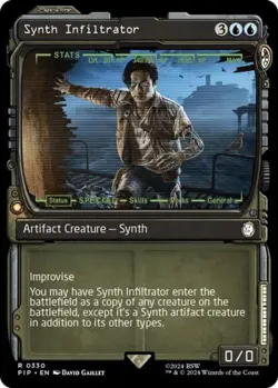 Synth Infiltrator (Showcase) -Foil Near Mint MTG Universes Beyond: Fallout - Image 1
